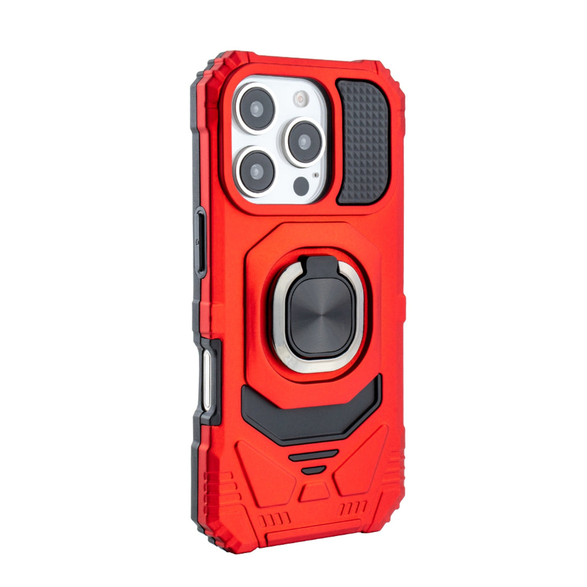 iPhone 16 PRO Compatible Kickstand Ring Holder TPU Shockproof Case for iPhone 16 PRO in Red - Ultra-Slim Protection by CELL DEMAND