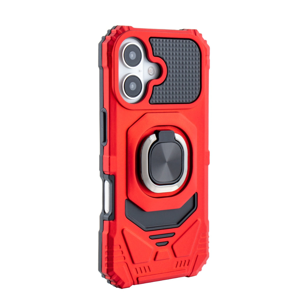 IPHONE 16  Compatible Kickstand Ring Holder TPU Shockproof Case for IPHONE 16 in Red - Premium Protection by CELL DEMAND