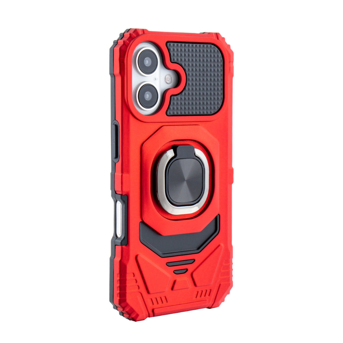 IPHONE 16  Compatible Kickstand Ring Holder TPU Shockproof Case for IPHONE 16 in Red - Premium Protection by CELL DEMAND