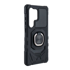Kickstand Ring Holder TPU Shockproof Case for Samsung Galaxy S25 ULTRA in Black - Heavy Duty & Reliable | CELL DEMAND Official
