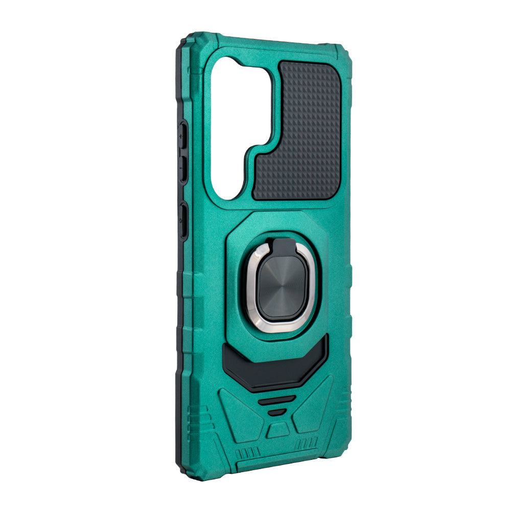 Kickstand Ring Holder TPU Shockproof Case for Samsung Galaxy S25 ULTRA in GREEN - Crystal Clear & Reliable | CELL DEMAND Official