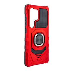 Kickstand Ring Holder TPU Shockproof Case for Samsung Galaxy S25 ULTRA in RED - Heavy Duty & Reliable | CELL DEMAND Official