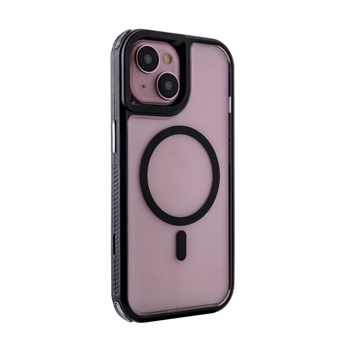 iPhone 15  Compatible Heavy Duty 3-in-1 Hybrid Shockproof Anti-Fall Protective Magnetic Case for iPhone 15   in Black - Crystal Clear Protection by CELL DEMAND