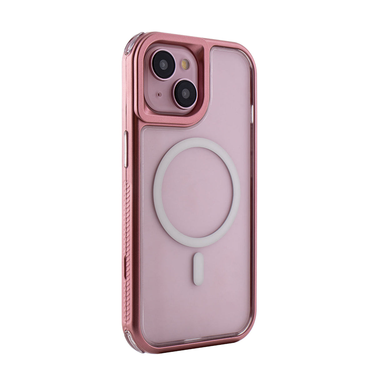 iPhone 15  Compatible Heavy Duty 3-in-1 Hybrid Shockproof Anti-Fall Protective Magnetic Case for iPhone 15   in Pink - Premium Protection by CELL DEMAND