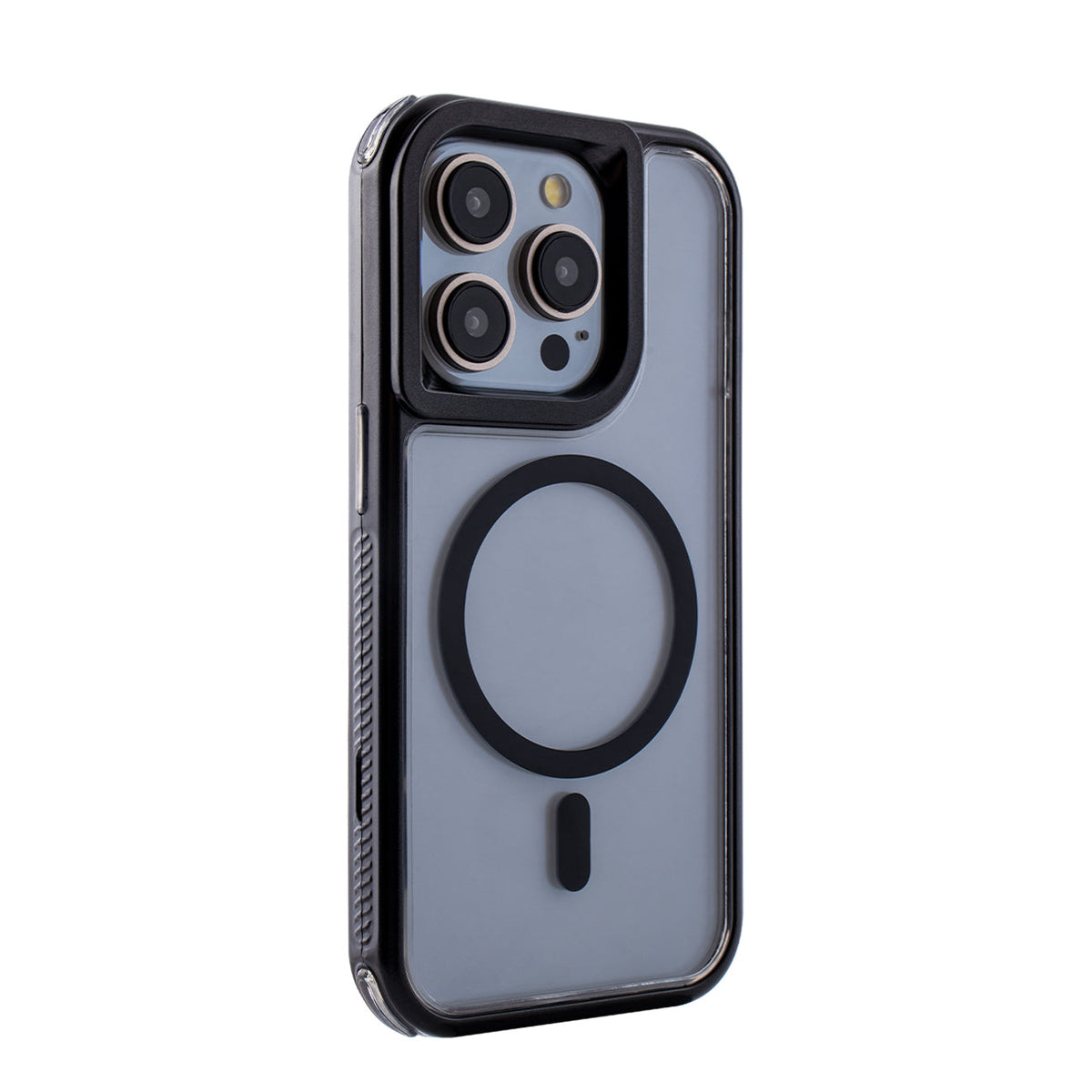 iPhone 15 Pro Compatible Heavy Duty 3-in-1 Hybrid Shockproof Anti-Fall Protective Magnetic Case for iPhone 15 Pro in Black - Durable Protection by CELL DEMAND
