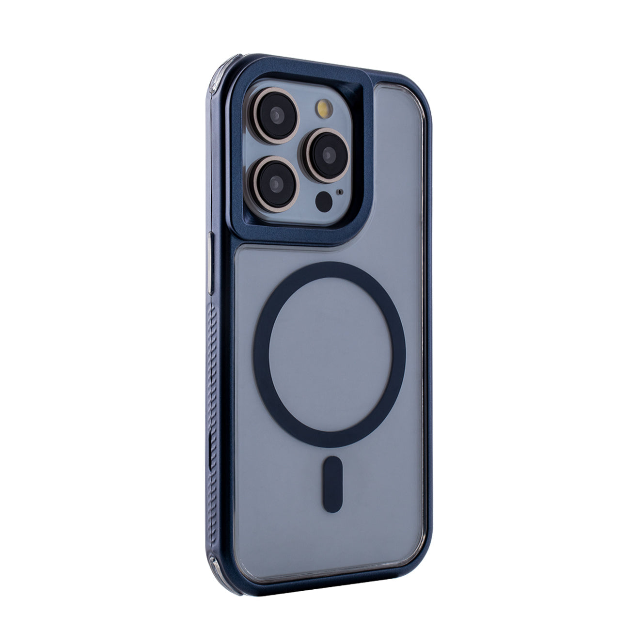 iPhone 15 Pro Compatible Heavy Duty 3-in-1 Hybrid Shockproof Anti-Fall Protective Magnetic Case for iPhone 15 Pro in Blue - Heavy Duty Protection by CELL DEMAND