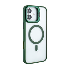 iPhone 16 Plus Compatible Magnetic Phone Case (Green) with Built-in Invisible Kickstand Compatible with iPhone 16 Plus - Heavy Duty Protection by CELL DEMAND