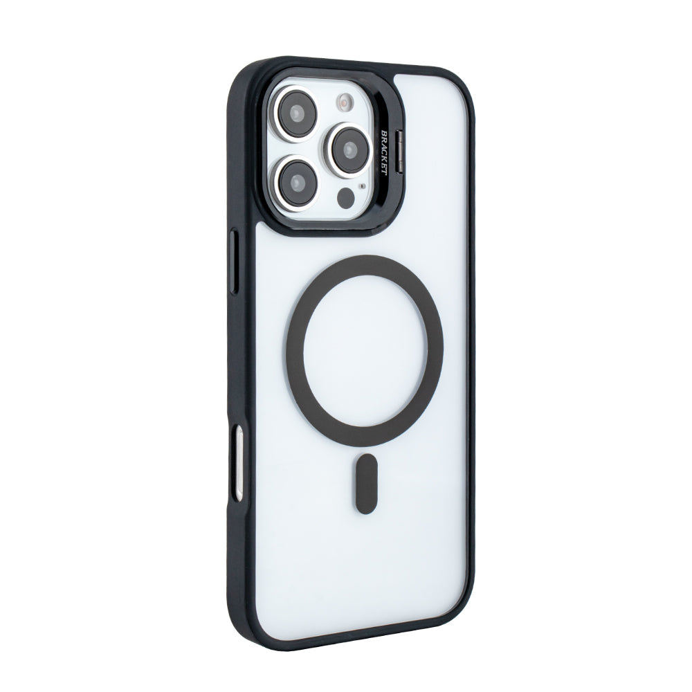 iPhone 16 Pro Compatible Magnetic Phone Case (Black) with Built-in Invisible Kickstand Compatible with iPhone 16 Pro MAX - Shockproof Protection by CELL DEMAND