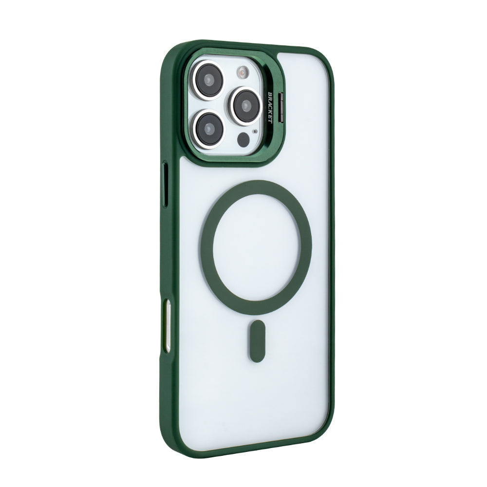 iPhone 16 Pro Compatible Magnetic Phone Case (Green) with Built-in Invisible Kickstand Compatible with iPhone 16 Pro MAX - Premium Protection by CELL DEMAND