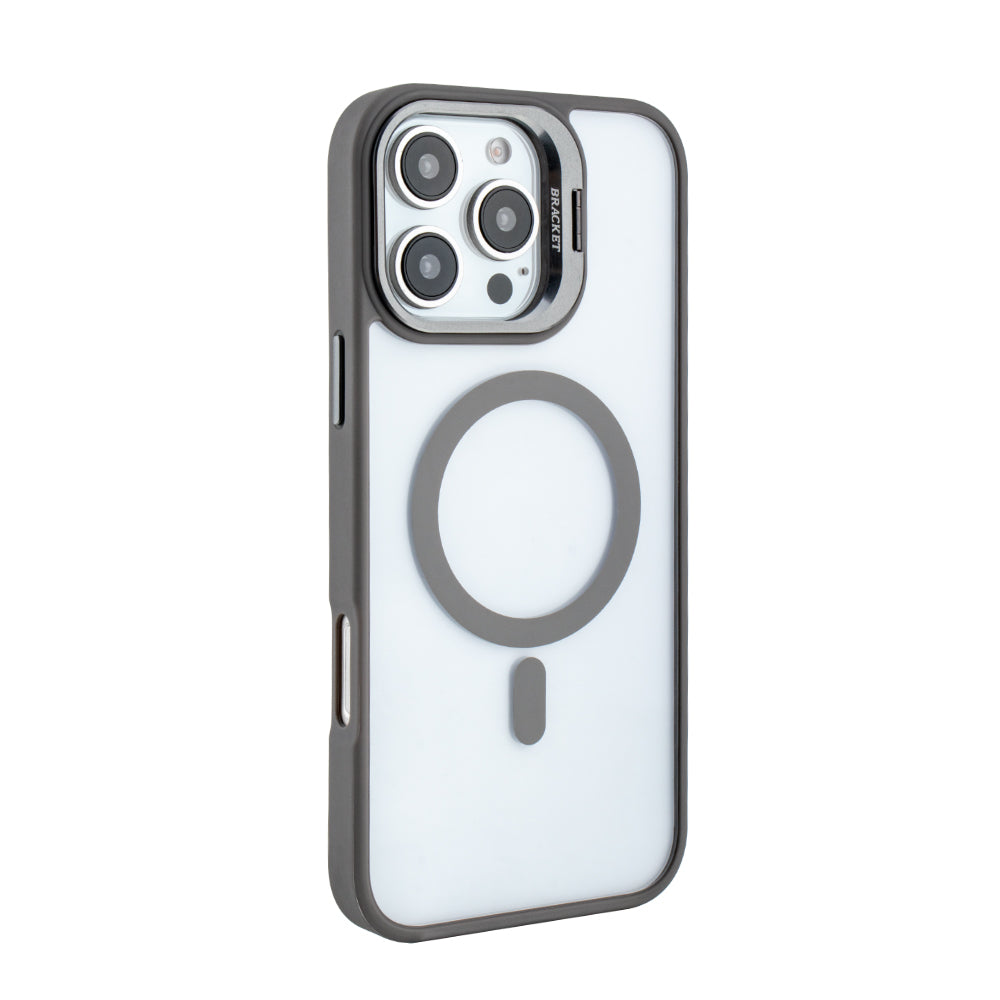 iPhone 16 Pro Compatible Magnetic Phone Case (Grey) with Built-in Invisible Kickstand Compatible with iPhone 16 Pro MAX - Premium Protection by CELL DEMAND
