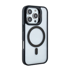iPhone 16 Pro Compatible Magnetic Phone Case (Black) with Built-in Invisible Kickstand Compatible with iPhone 16 Pro - Shockproof Protection by CELL DEMAND