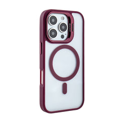 iPhone 16 Pro Compatible Magnetic Phone Case (Red) with Built-in Invisible Kickstand Compatible with iPhone 16 Pro - Crystal Clear Protection by CELL DEMAND