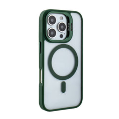 iPhone 16 Pro Compatible Magnetic Phone Case (Green) with Built-in Invisible Kickstand Compatible with iPhone 16 Pro - Crystal Clear Protection by CELL DEMAND