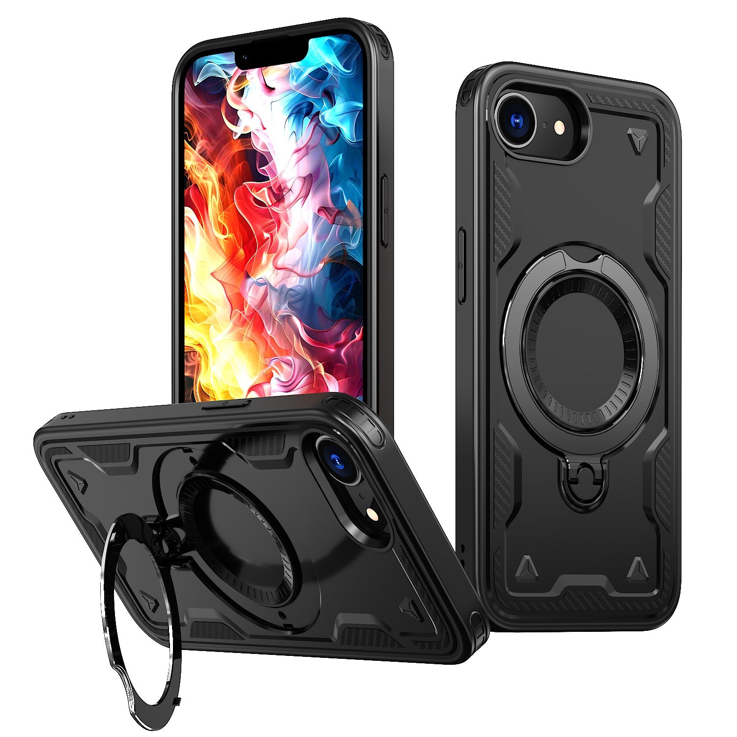 iPhone 16 Compatible 360¡ã Rotating Magnetic Versatile Stand Gray Compatible with iPhone 16E - Premium Protection by CELL DEMAND
