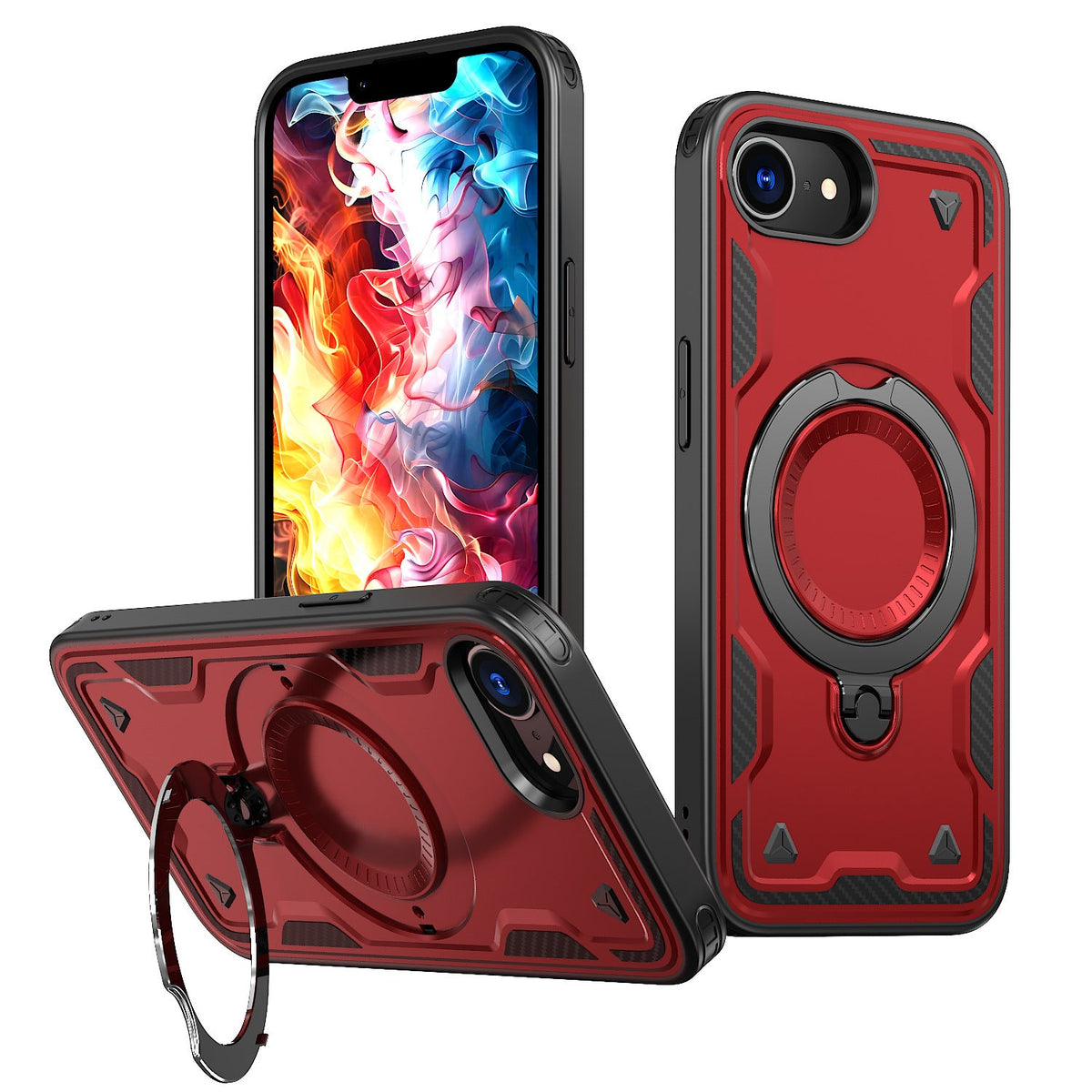 iPhone 16 Compatible 360¡ã Rotating Magnetic Versatile Stand Gray Compatible with iPhone 16E - Crystal Clear Protection by CELL DEMAND