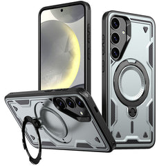 Rotating Magnetic Versatile Stand Gray Compatible with  SAMSUNG A17 5G - Crystal Clear & Reliable | CELL DEMAND Official