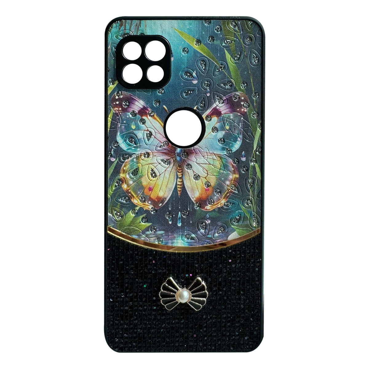 Sparkle Glitter Bling  Phone Case in Black With Colorful Cover For Motorola Moto G 5G - Durable & Reliable | CELL DEMAND Official