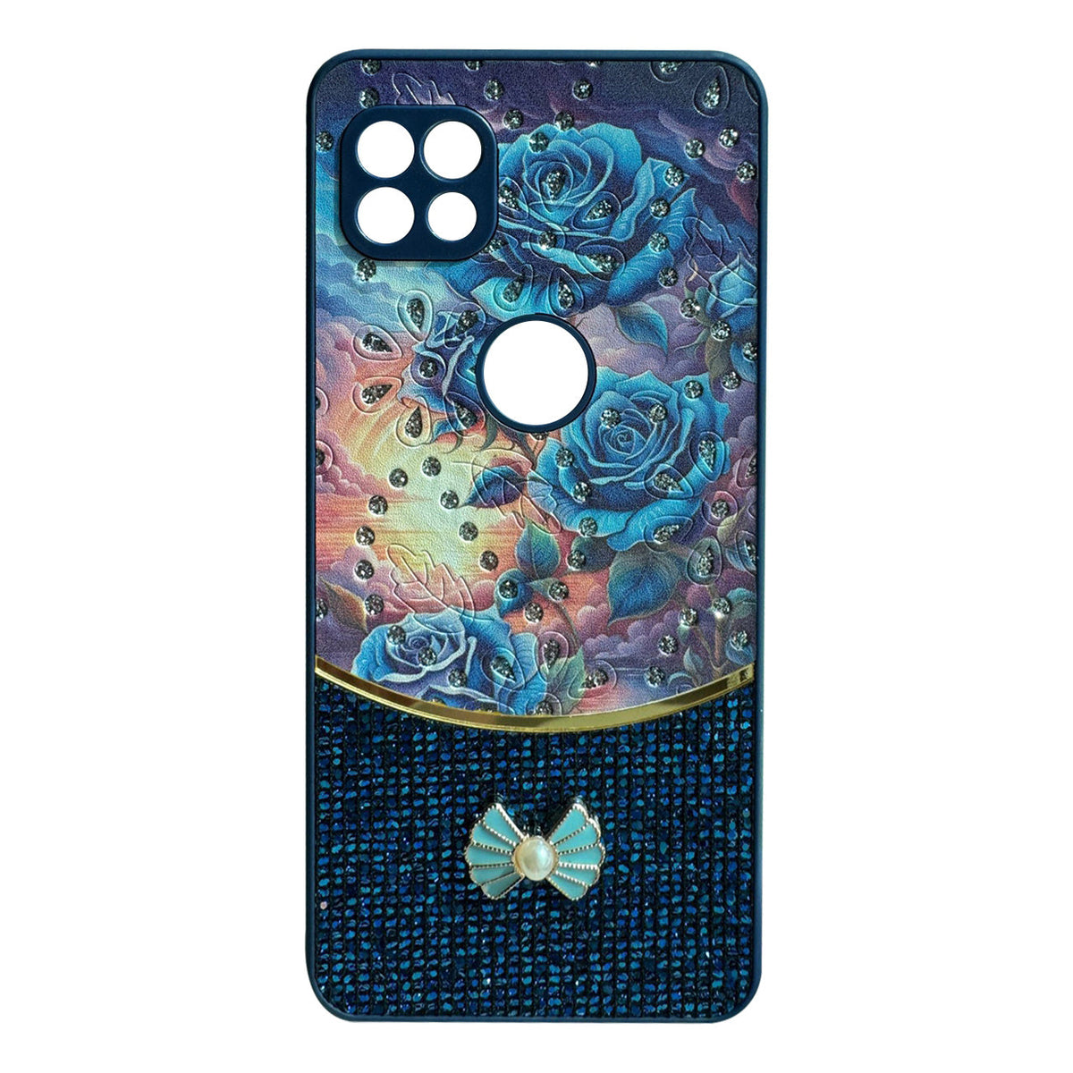 Sparkle Glitter Bling  Phone Case in Navy With Colorful Cover For Galaxy S24FE - Premium & Reliable | CELL DEMAND Official