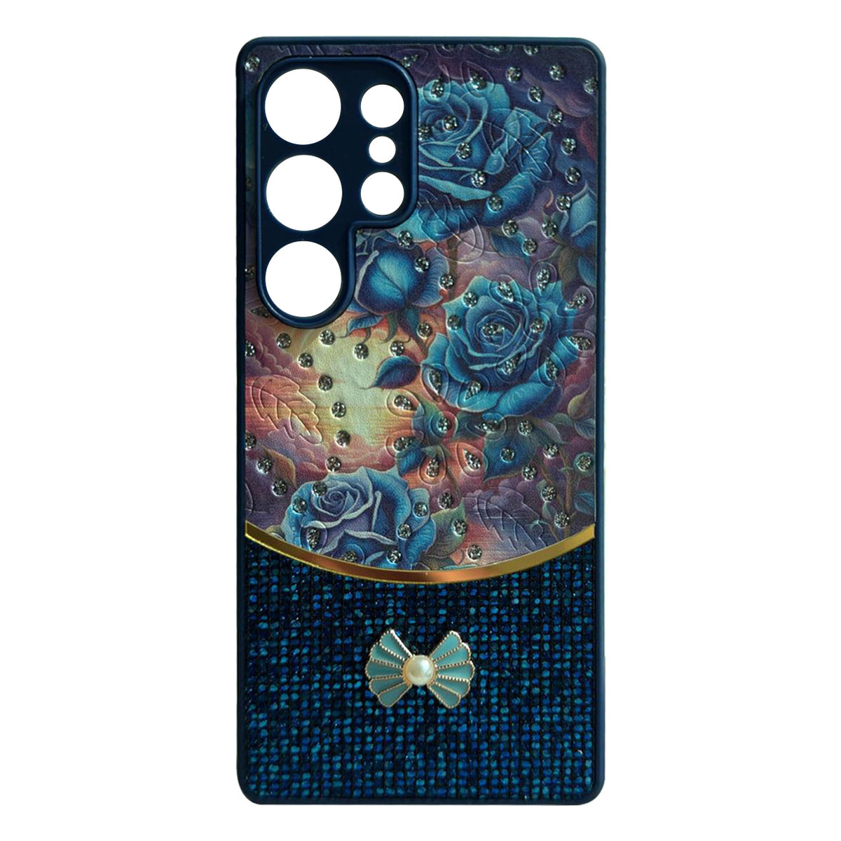 Sparkle Glitter Bling  Phone Case in Navy With Colorful Cover For Galaxy S25 Ultra - Durable & Reliable | CELL DEMAND Official