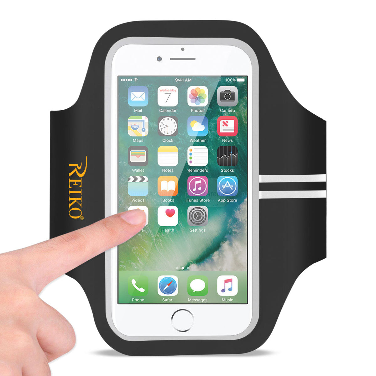 RUNNING SPORTS ARMBAND FOR 5.5 INCHES DEVICE IN BLACK (5.5x5.5 INCHES) SAB03-UNI55BK - Ultra-Slim & Reliable | CELL DEMAND Official