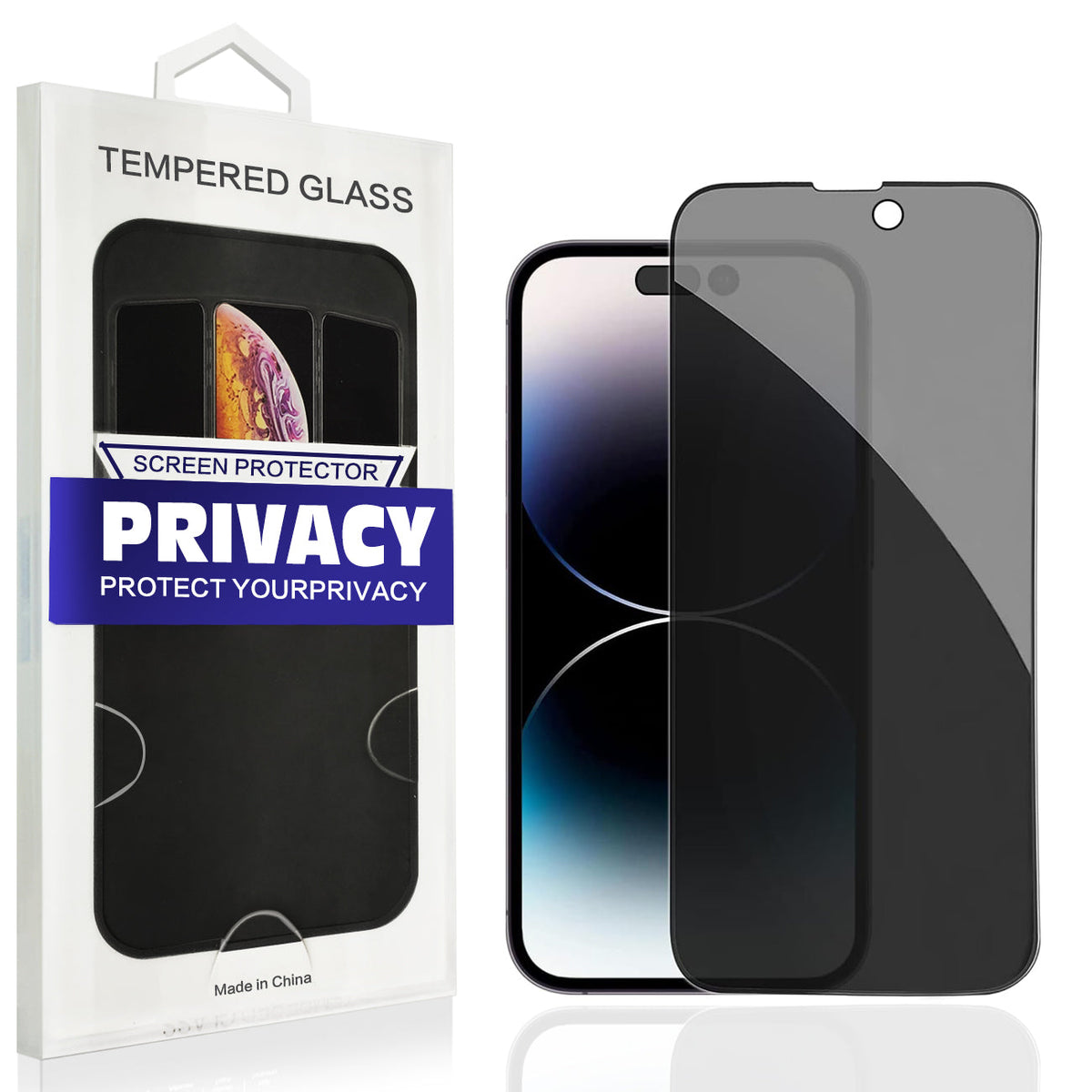 iPhone 15 PRO Compatible Apple iPhone 15 PRO Privacy Screen Protector In Black - Shockproof Protection by CELL DEMAND