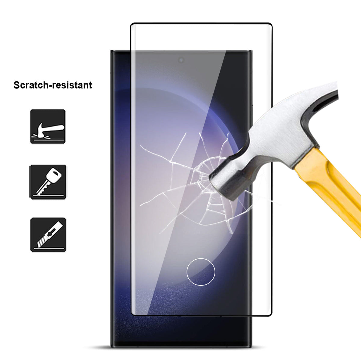3D Curved Edge Shock Resistant Super Glass Screen Protective Cover For Sansung S23 Ultra - Premium & Reliable | CELL DEMAND Official