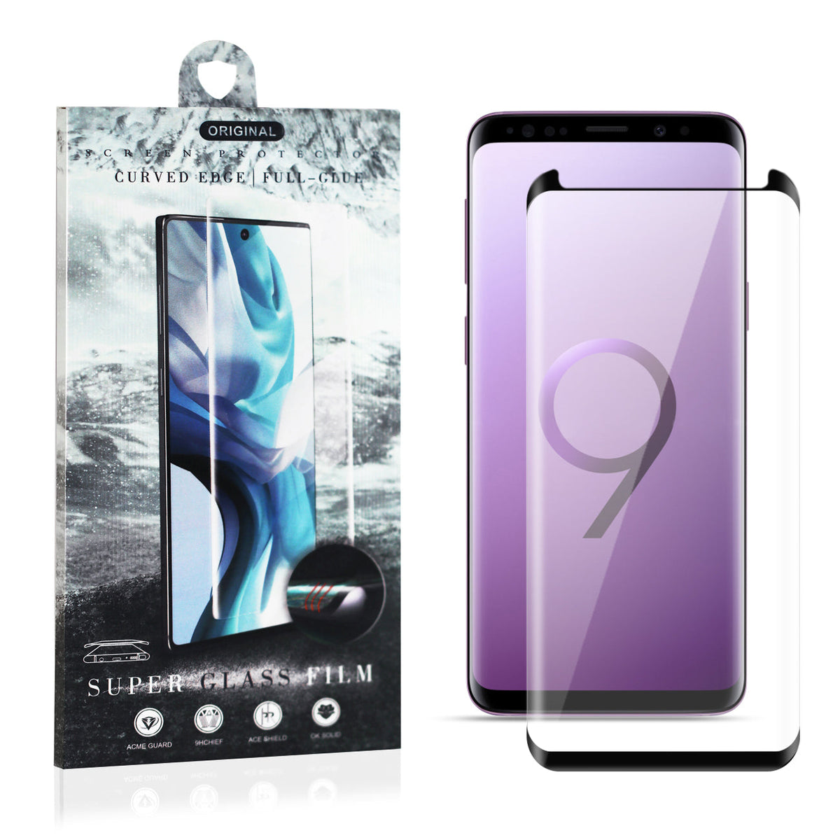 3D Curved Edge Shock Resistant Super Glass Screen Protective Cover For SAMSUNG GALAXY S9 PLUS - Shockproof & Reliable | CELL DEMAND Official