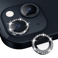 iPhone 14  Compatible Diamond Camera Lens Protector, Diamond Tempered Glass Camera Cover Screen Protector for iPhone 14 / iPhone 14 Plus  In Black - Premium Protection by CELL DEMAND