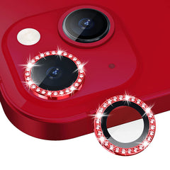 iPhone 14  Compatible Diamond Camera Lens Protector, Diamond Tempered Glass Camera Cover Screen Protector for iPhone 14 / iPhone 14 Plus In Red - Heavy Duty Protection by CELL DEMAND