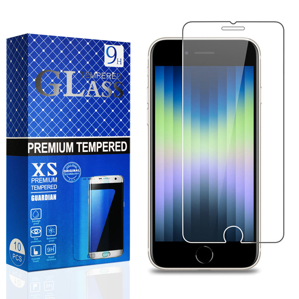 IPHONE 8 Compatible APPLE IPHONE 8/SE2 0.33MM 2.5D Super Durable Glass (10PCS) - Premium Protection by CELL DEMAND