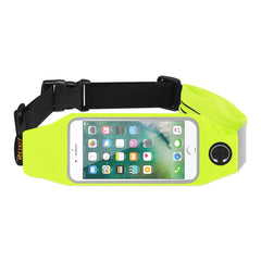 RUNNING SPORT BELT FOR 5 INCHES DEVICE WITH TWO POCKETS IN GREEN (5x5 INCHES)(SWB03-UNI50GR)) - Heavy Duty & Reliable | CELL DEMAND Official