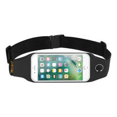 RUNNING SPORT BELT FOR 5.5 INCHES DEVICE WITH TWO POCKETS AND LED IN BLACK (5.5x5.5 INCHES)(SWB05-UNI55BK) - Durable & Reliable | CELL DEMAND Official