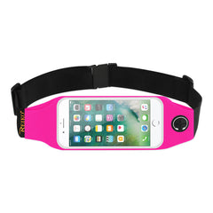 RUNNING SPORT BELT FOR 5.5 INCHES DEVICE WITH TWO POCKETS AND LED IN PINK (5.5x5.5 INCHES)(SWB05-UNI55PK) - Shockproof & Reliable | CELL DEMAND Official