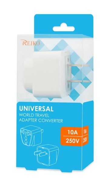 UNIVERSAL EUROPE EU / UK / AU TO US TRAVEL PLUG POWER ADAPTER CONVERTER IN WHITE (TAC-WH) - Ultra-Slim & Reliable | CELL DEMAND Official
