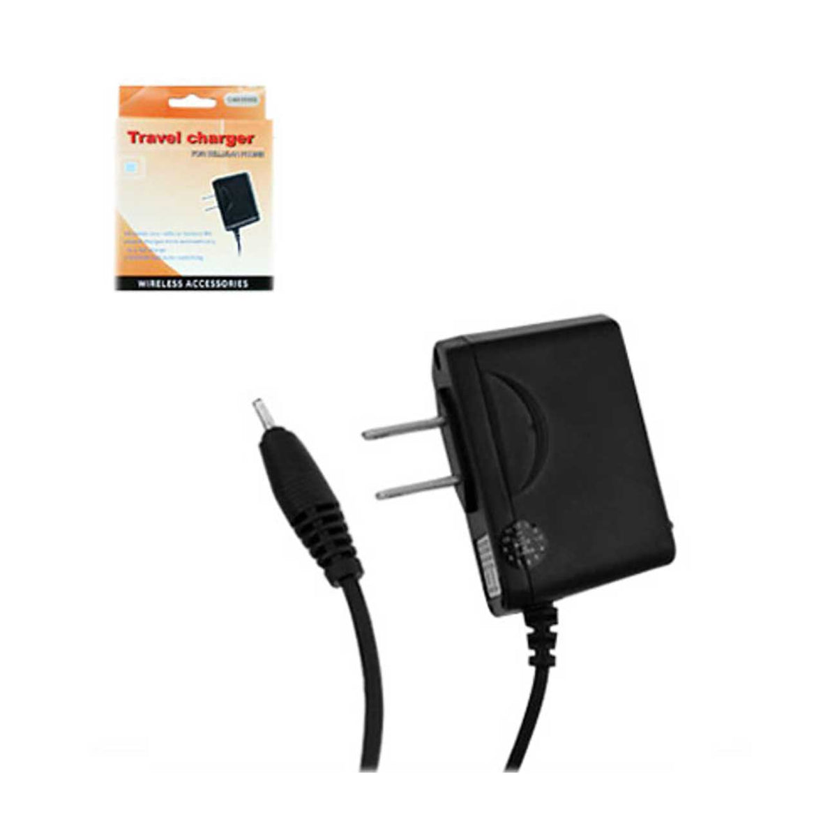 PORTABLE SAMSUNG A460/A740 USB TRAVEL ADAPTER CHARGER WITH BUILT IN CABLE IN BLACK - Ultra-Slim & Reliable | CELL DEMAND Official