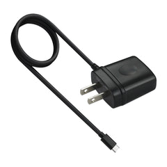 PORTABLE TYPE C TRAVEL ADAPTER CHARGER WITH BUILT IN CABLE IN BLACK - Shockproof & Reliable | CELL DEMAND Official
