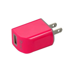 MICRO USB 1 AMP PORTABLE MICRO TRAVEL ADAPTER CHARGER WITH CABLE IN HOT PINK - Ultra-Slim & Reliable | CELL DEMAND Official