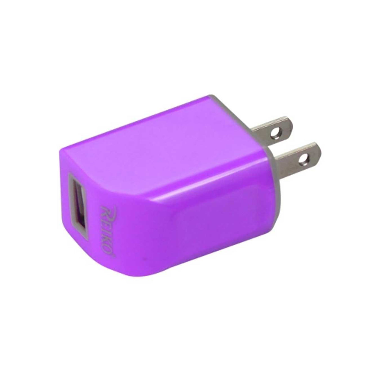MICRO USB 1 AMP PORTABLE MICRO TRAVEL ADAPTER CHARGER WITH CABLE IN PURPLE - Shockproof & Reliable | CELL DEMAND Official