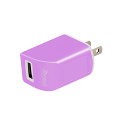 1 AMP Dual Color Portable Travel USB Adapter Charger InåÊPurple - Ultra-Slim & Reliable | CELL DEMAND Official