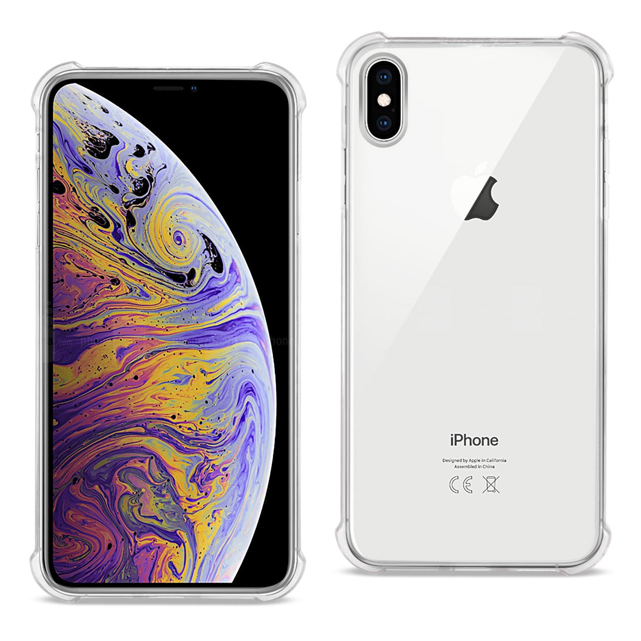 iPhone XS Max Clear Bumper Case With Air Cushion Protection In Clear - Ultra-Slim & Reliable | CELL DEMAND Official