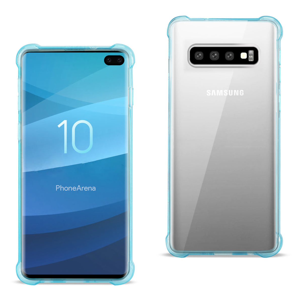 SAMSUNG GALAXY S10 Plus Clear Bumper Case With Air Cushion Protection In Clear Navy - Ultra-Slim & Reliable | CELL DEMAND Official