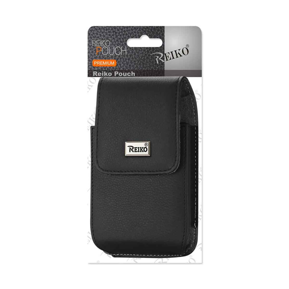 Vertical Leather Pouch With Magnetic Closure and Belt Loop In Black (4.4 x 2.3 x 0.9 Inches) - Heavy Duty & Reliable | CELL DEMAND Official