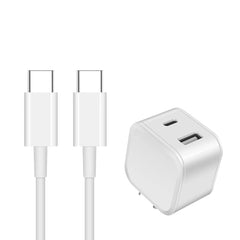 PD Dual Ports Travel Wall Charger Adapter Fast Charging with 3FT USB-C to Type-C Cable - Premium & Reliable | CELL DEMAND Official